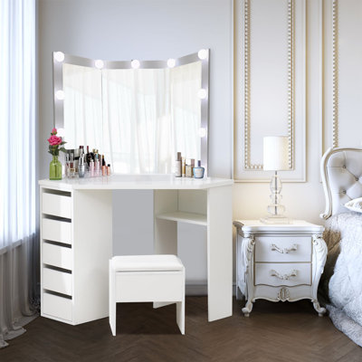 Neoga Dressing Table with Mirror