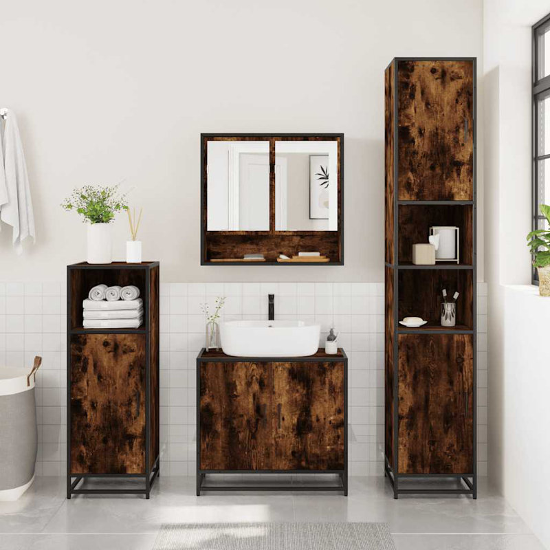 Bathroom Furniture Suite, Smoked Oak