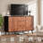 52.1" Wood Sideboard Buffet Cabinet with Drawers, Farmhouse Coffee Bar Storage for Living Room, Kitchen, Entryway – Red Walnut