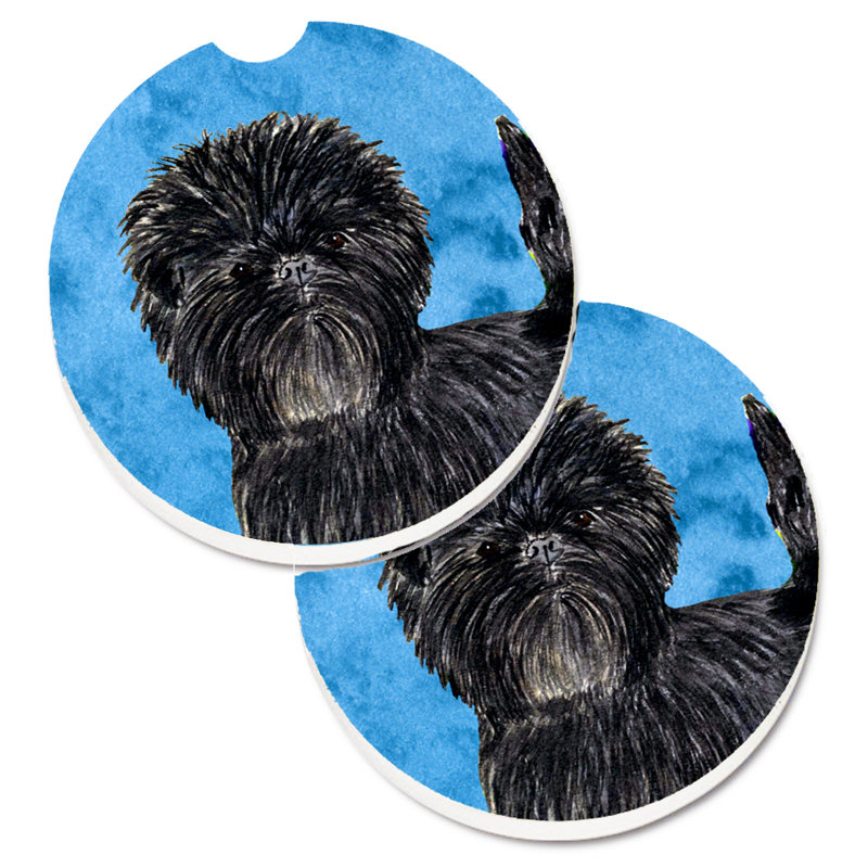 Sous-verre barbu collie voiture, Affenpinscher