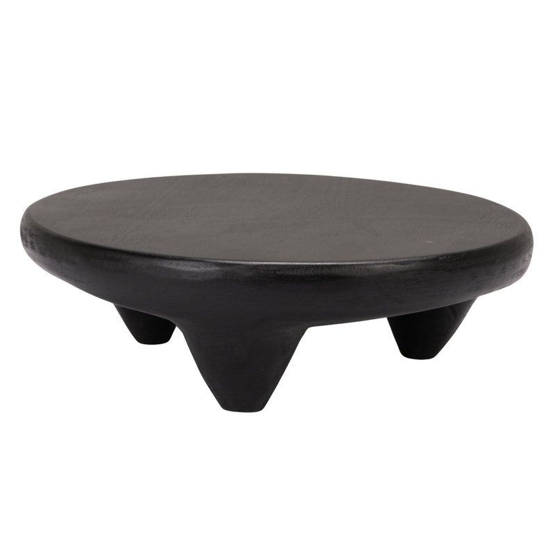 Mango Wood Round Footed Pedestal Stand