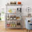  4-tier Coffee Bar Table W/adjustable Shelves S Hooks Hanging Net & Shelf Liner