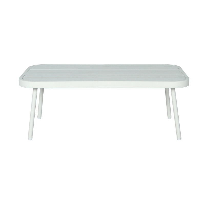 Patio comprenant un groupe de sièges pour 2 personnes, blanc cassé + gris et table, corde épaisse tissée à la main, structure rouille, coussins imperméables