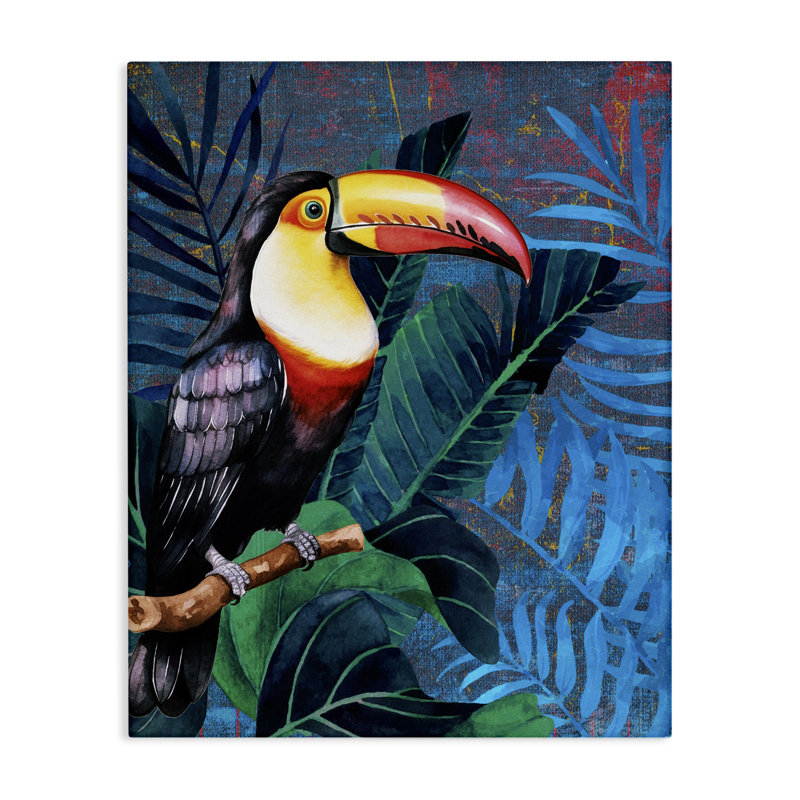 "Toucan lumineux entre feuilles" par Karen Smith, H 48 po x l 36 po