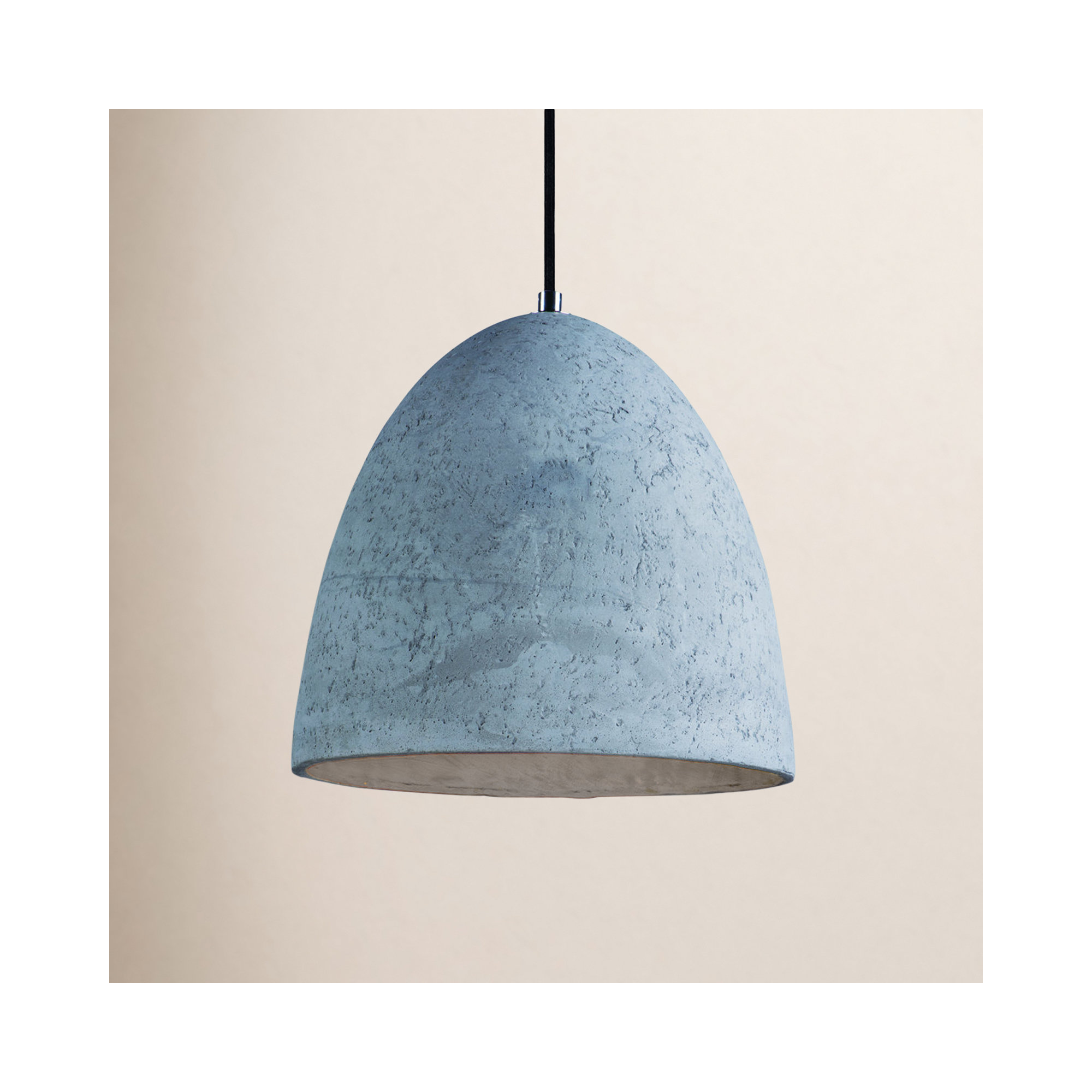 Campo Single Light Concrete Dimmable Pendant, 11" H x 12" W x 12" D