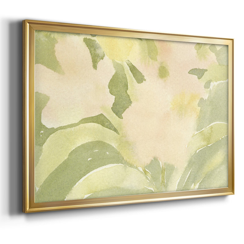 Verdant Floral Abstract II, reproduction d'art sur toile, H 30 po x l 44 po, Or