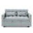 54.33 Inch Versatile Foldable Sofa Bed In 3 Lengths, Modern Sofa  Velvet Pull-Out Bed, Adjustable Back (Light Gray)-1794803119