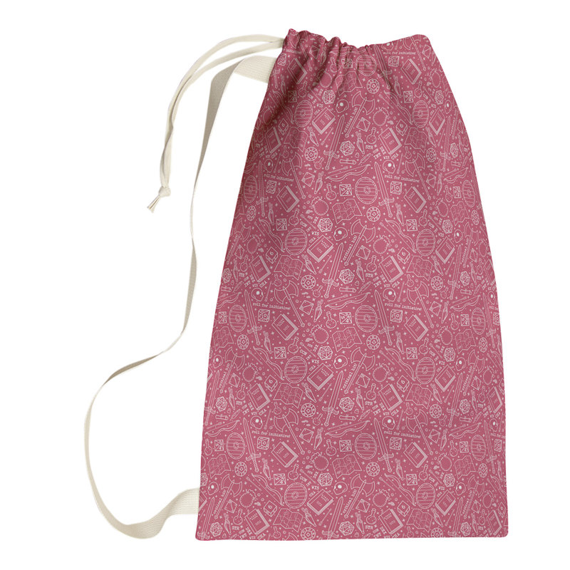 Leffel Laundry Hamper with Handles, Large (76.5" H x 29.5" W x 1.5" D), Red/White
