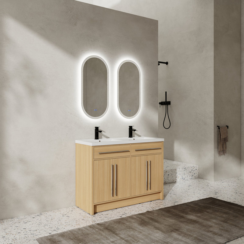 Meuble-lavabo sur pied 48 po avec lavabo en résine