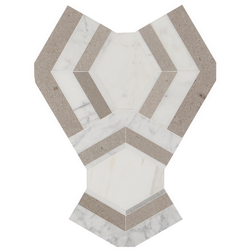 Tenor Marble Random Mosaic Wall & Floor Tile, Cream