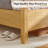 Solid Wood Bed King With Pearlized Finish Headboard & Footboard, Natural-306168795-306168741