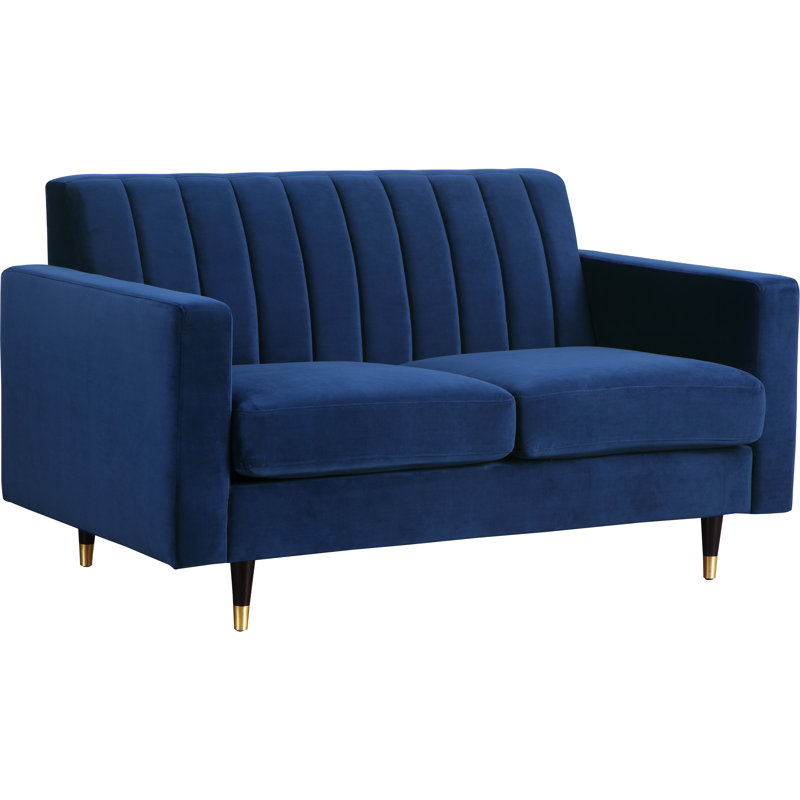 Conn 60'' Velvet Loveseat, Navy Velvet