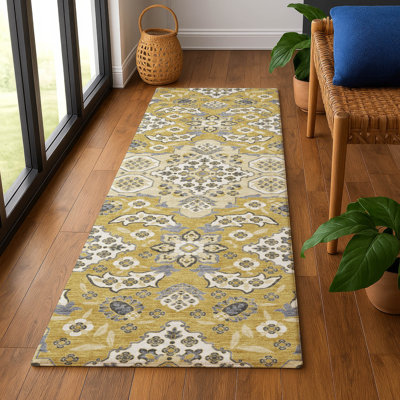 Premium Machine Washable Xamiera AMF1853 Global Rug