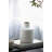D5.9X7.9" Round White/Gold Vase