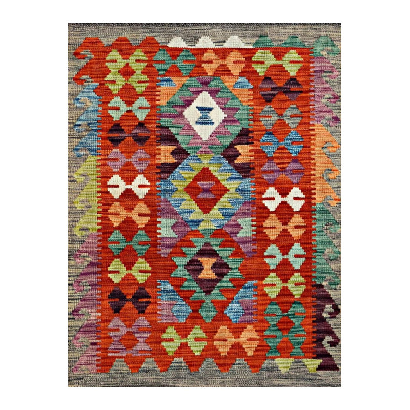 Tapis multicolore à motifs géométriques et motifs lavables rétro, Tapis de couloir 3 pi 3 po x 6 pi 7 po inclus