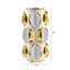 Ajalon Handmade White with Gold Decorative Ceramic Vase for Living Room Modern Home Decoration Accent Piece-492609057