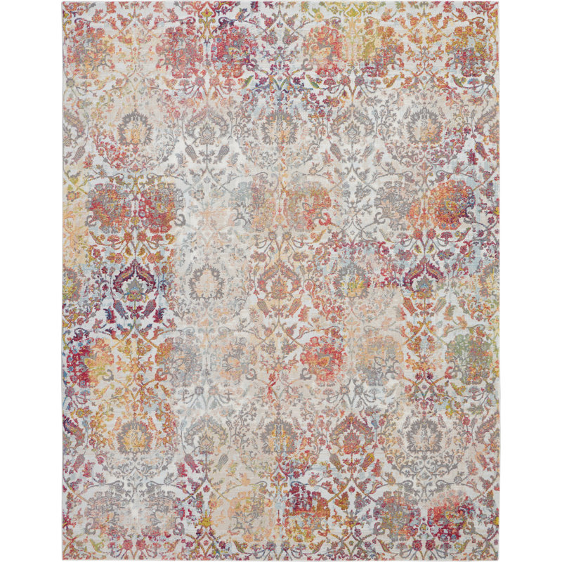 Hawkin Floral Rug, Rectangle 7'10" x 9'10"