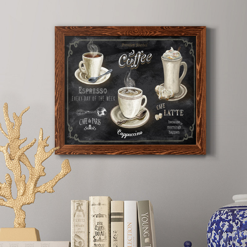 «Coffee Trio», reproduction d'impression sur toile, Érable, H 20 po x l 17 po x P 1,5 po