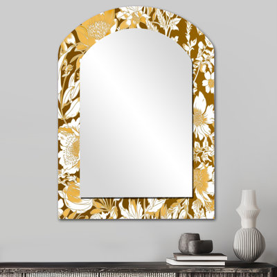 Miroir mural floral