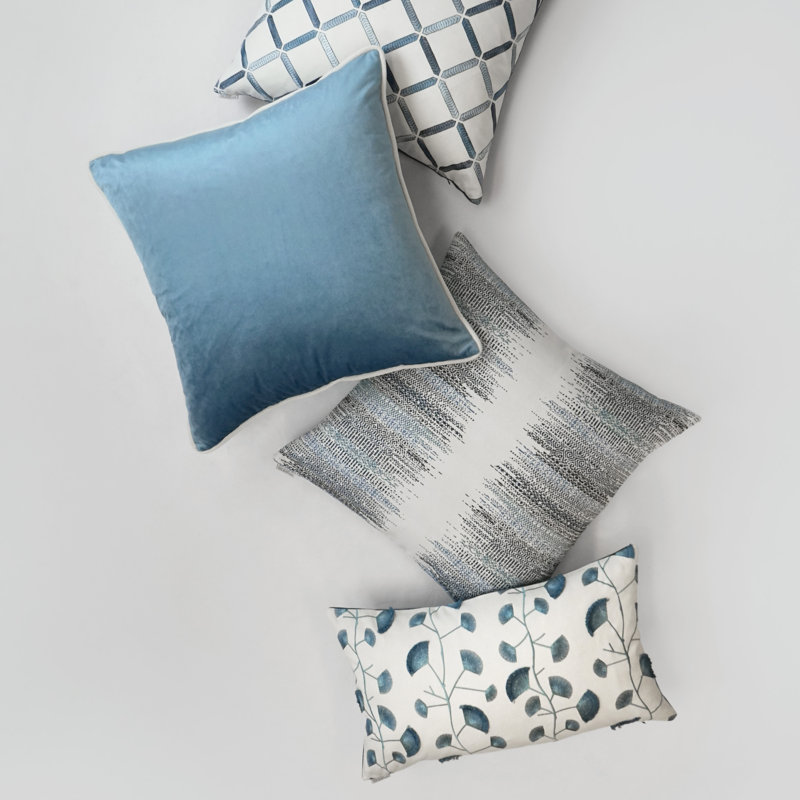 Granville Pillow Cover & Insert, Silver, Square 20"