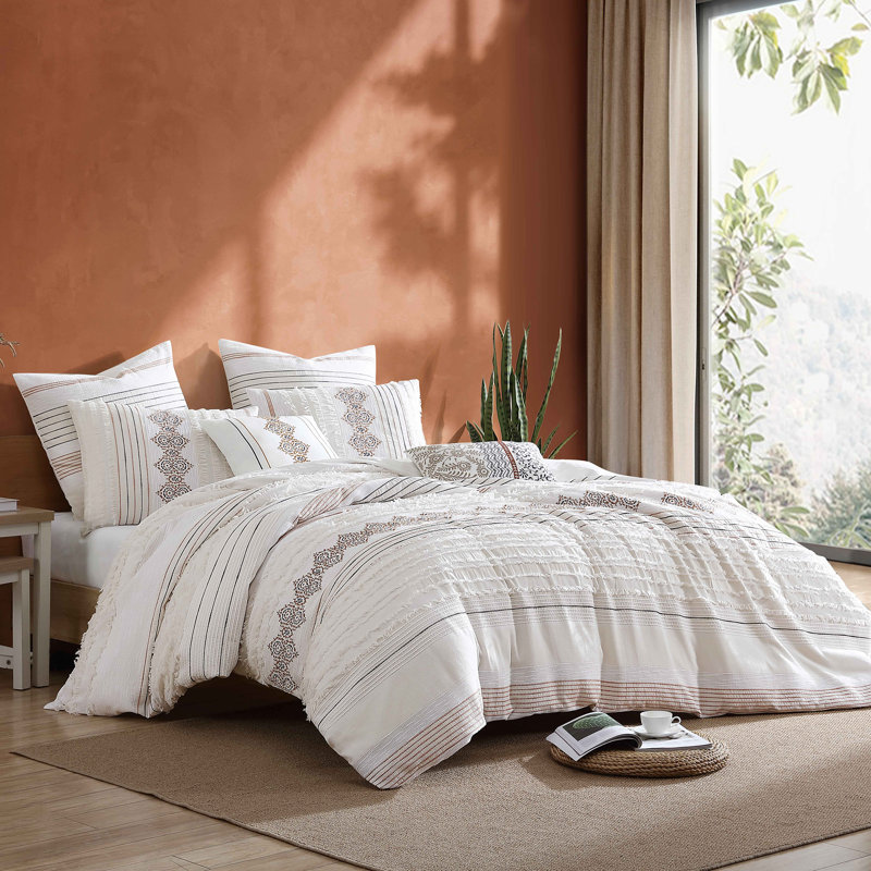 Ivory Cotton Queen Down Alternative Comforter Set