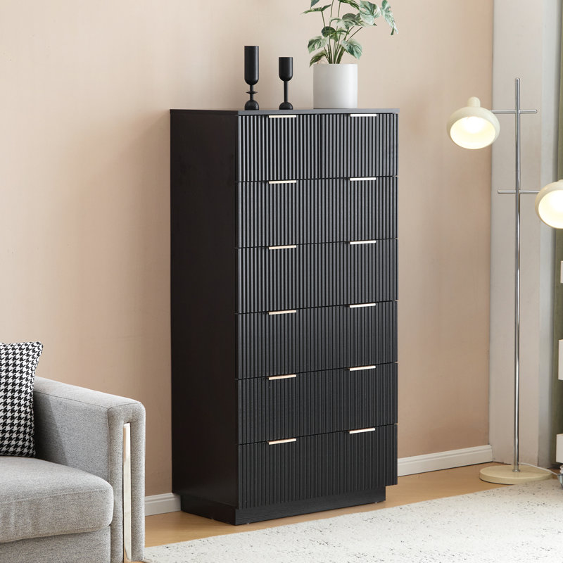 28Inch Wide Drawer Cabinet, Black