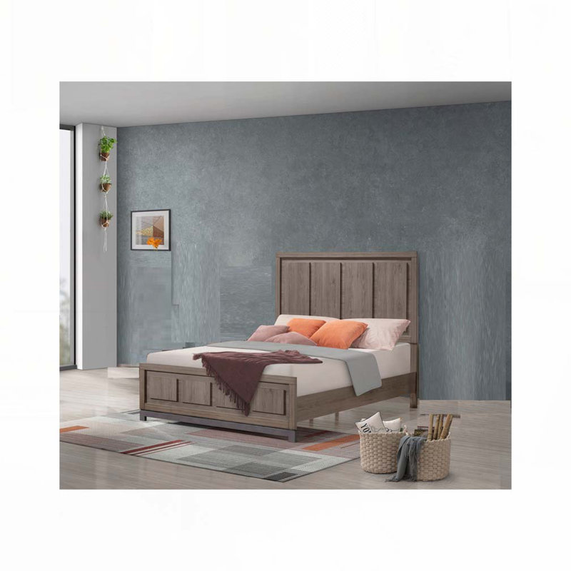 Wooden Panel Platform Bed