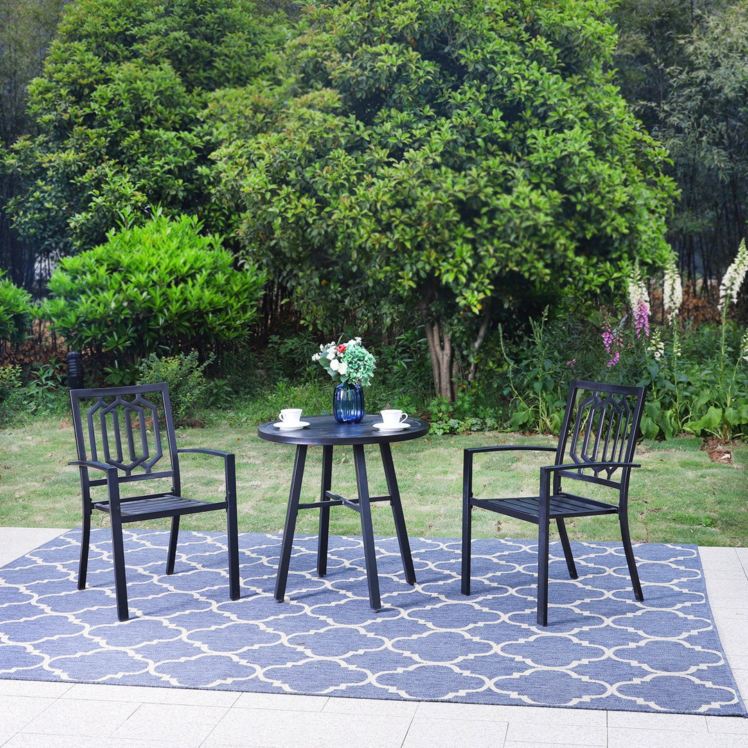 Round 3 - Piece 2 - Person 71.12Cm L Outdoor Bistro Set