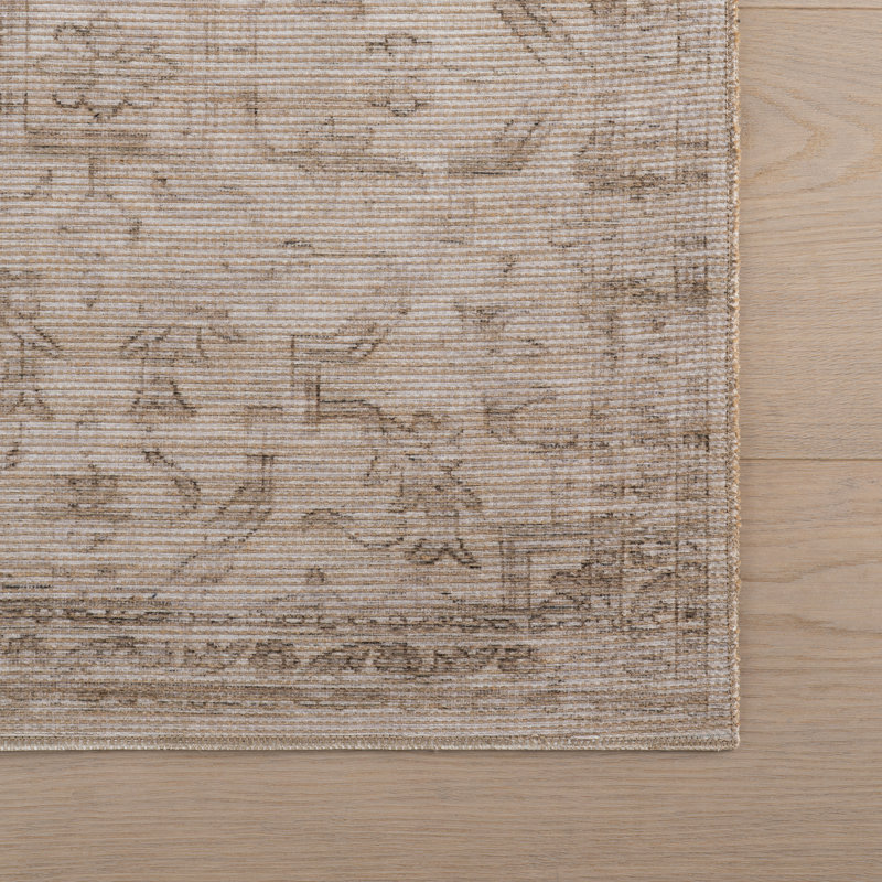 Tapis traditionnel Deliora, Beige, Rectangle 6 pi 7 po x 9 pi