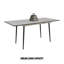 Table de salle à manger extensible en panneau de fibres à densité moyenne pour 4-6 pieds de style médiéval avec pieds en métal noir-1445719468-1445719466