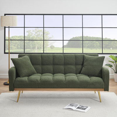 Rinor Upholstered 69'' Reclining Sleeper Sofa
