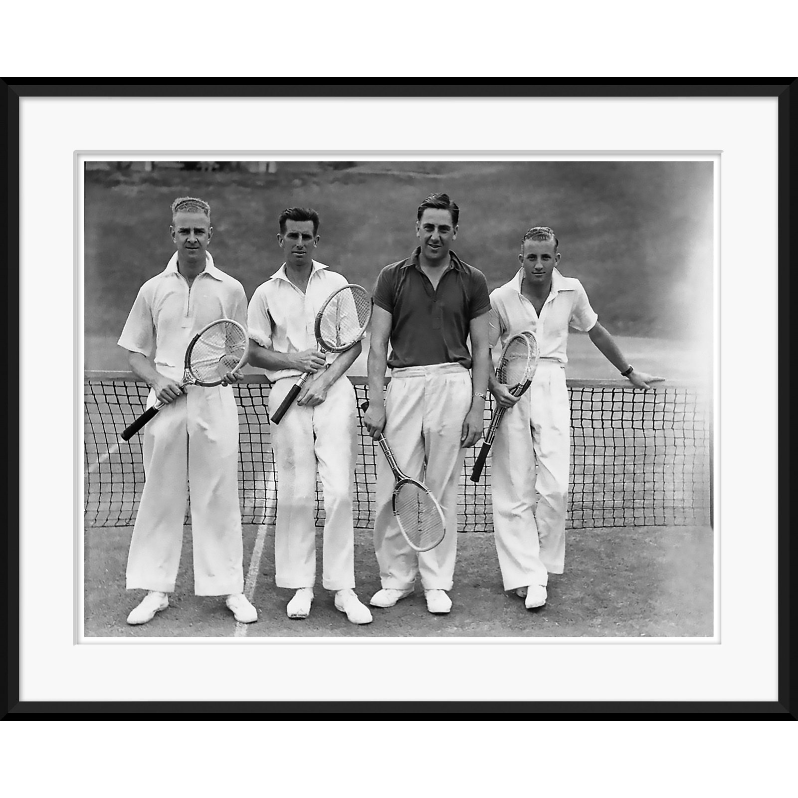 Vintage Black And White Tennis Game III