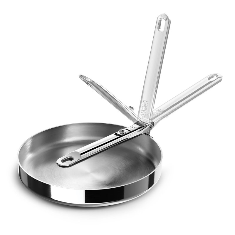 Space Steel Folding Handle Frying Pan