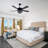 5-Blade Remote Controlled Ceiling Fan Tiffany Stained Glass
