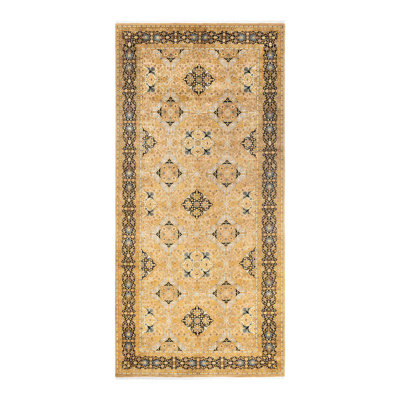 One-of-a-Kind 6' 1" X 13' 1" 2000s Runner Wool Area Rug in Yellow