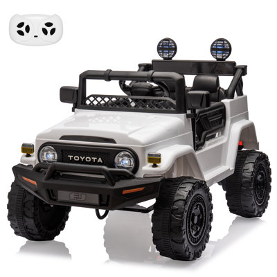 12V Licensed Toyota Kids Ride On Truck, Electric Car w/Remote Control, LED Lights, Music, Suspension, Safety Belt