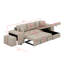 Ensemble de canapé-lit modulaire convertible de 104,5 po avec lit escamotable, méridienne de rangement, 2 tabourets et 3 sièges en L réversible-115733517
