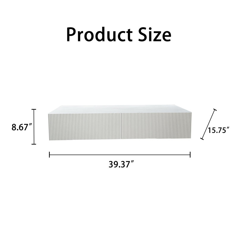 Modern Fluted Panel Floating Vanity Table