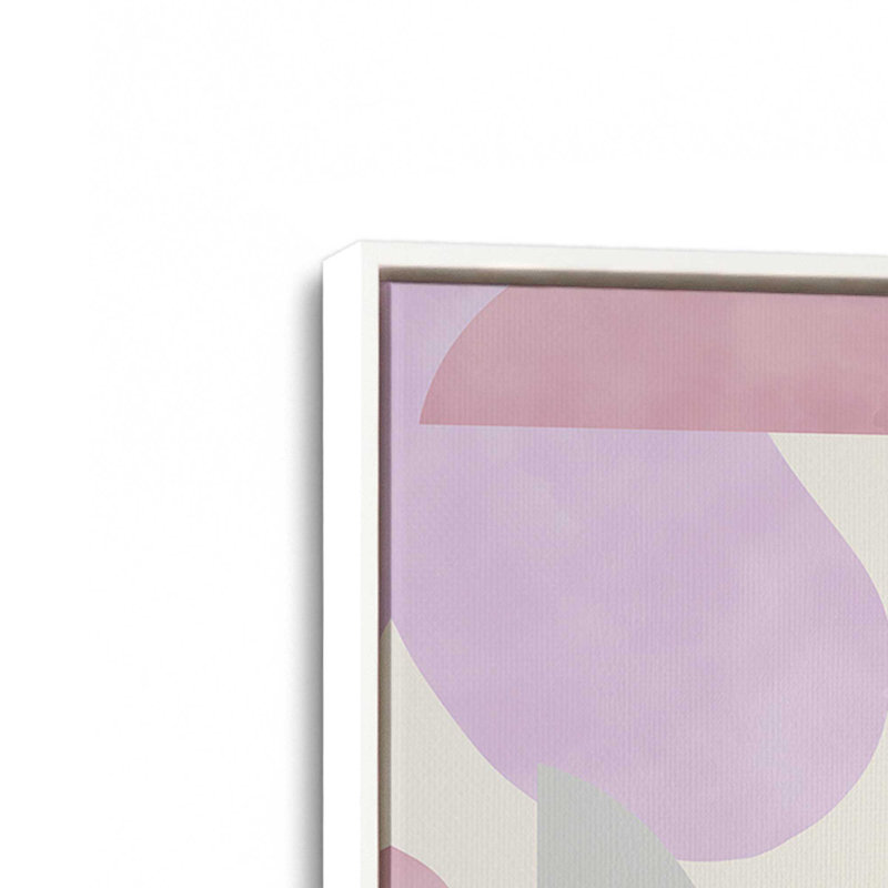«Geometric Shapes 78G» par Garima Dhawan, impression sur toile, H 48 po x l 32 po, Cadre flottant, Blanc