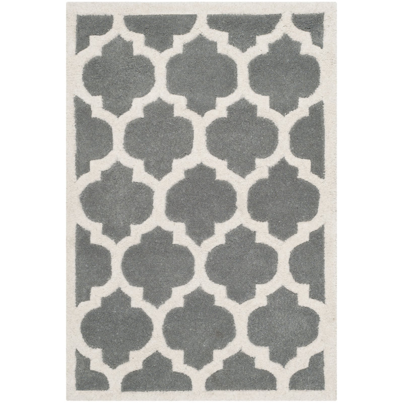 Carolene Hand Tufted Wool Geometric Rug, Rectangle 3' x 5'
