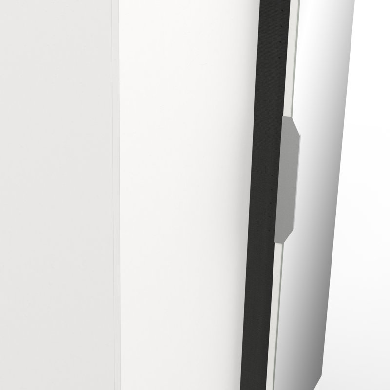 Nyback 2 Door Manufactured Wood Wardrobe, White
