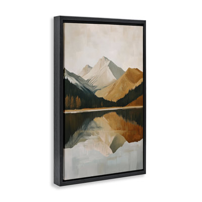 Cadre flottant Reflection Abstract Mountains, design par Petal Prints Design