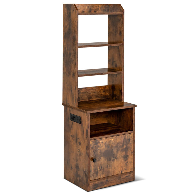 Table de chevet en bois manufacturé Baeugris, Brun
