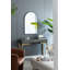 24 "x 36" miroir arqué noir avec cadre en métal, miroir mural pour le vestibule de chambre à coucher de salon