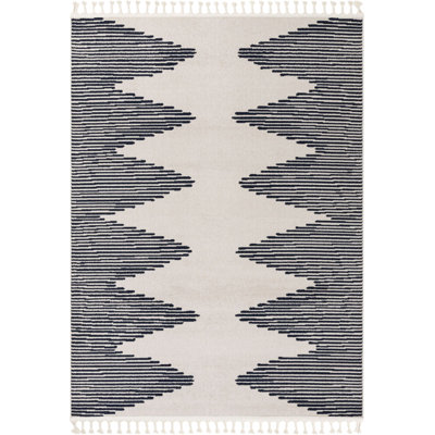 Loop-De-Loop Geometric Synthetic Area Rug