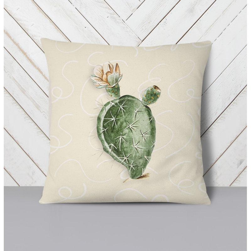 Throw Pillow With Insert, Brown/Green 8, 18"H x 18"W