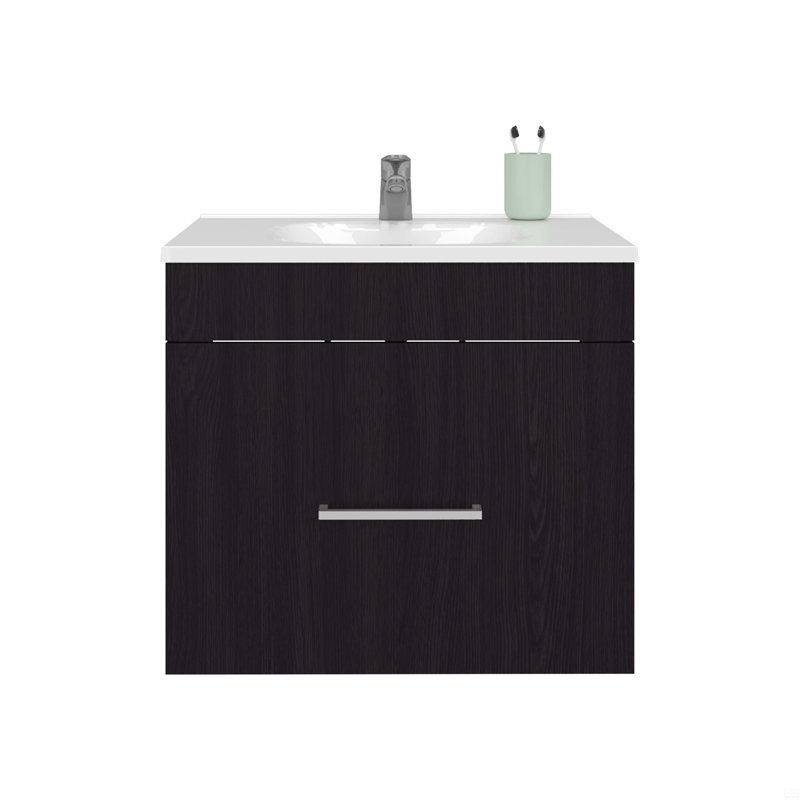 Meuble-lavabo de salle de bain avec lavabo, 1 tiroir
