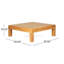 Banc d'angle en X avec table basse