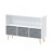 Modern Multi-Functional Bookshelf with Three-Compartment Cloth Drawers, Ideal for Organized and Stylish Home Storage.-1988409270