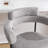 Rabassa Modern Swivel Upholstered 26" Linen Counter Stool with Curved Wing Back and Metal Frame-1860696536